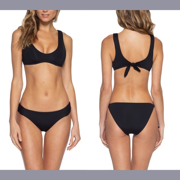 NEW $108 Becca‎ [ Medium ] Color Code Scoop Top + Tab Hipster Bikini Bottom - Picture 1 of 16